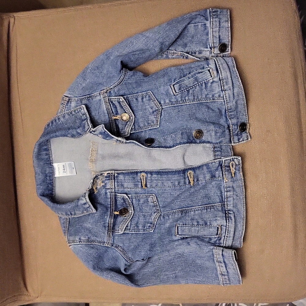 Carter's Infant Jean Jacket Size 24 months, Like new condition!